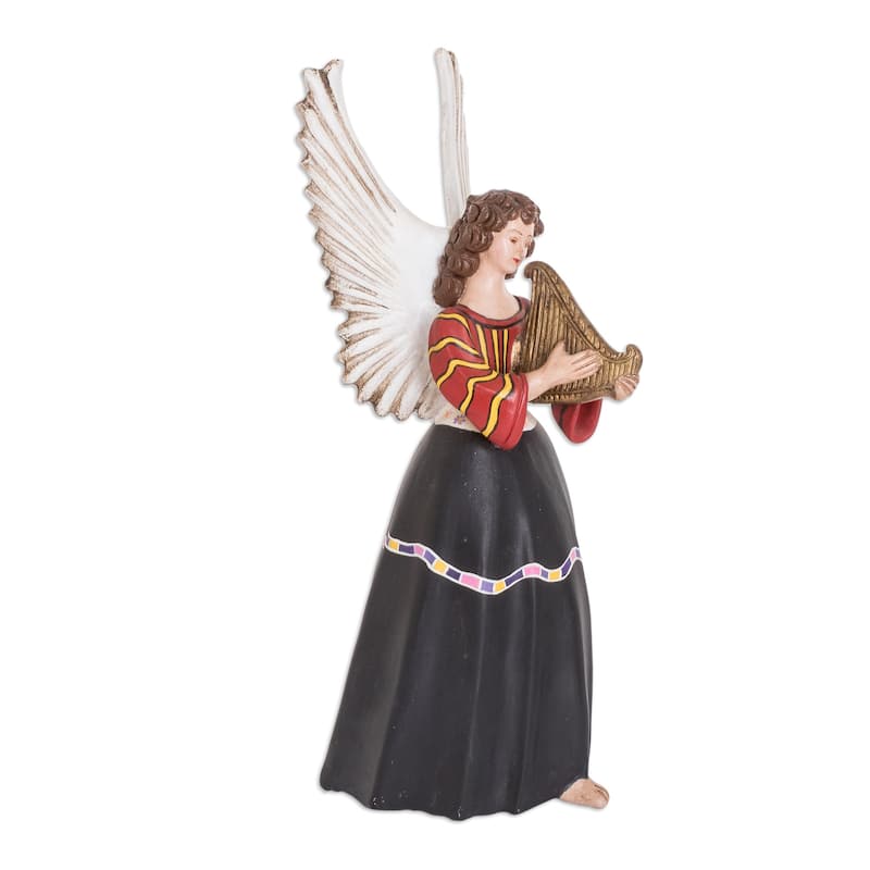 Novica Handmade Santa Maria Chiquimula Ceramic Angel Sculpture