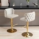 preview thumbnail 1 of 46, Swivel Bar Stools Set of 2, Modern PU Bar Stools with Backs - Counter Height