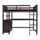 preview thumbnail 23 of 25, Full Size Loft Bed with Built-in Desk, Shelf & Drawers, Solid Wood Loftbed Frame with Ladder for Kids Teens Adults Bedroom