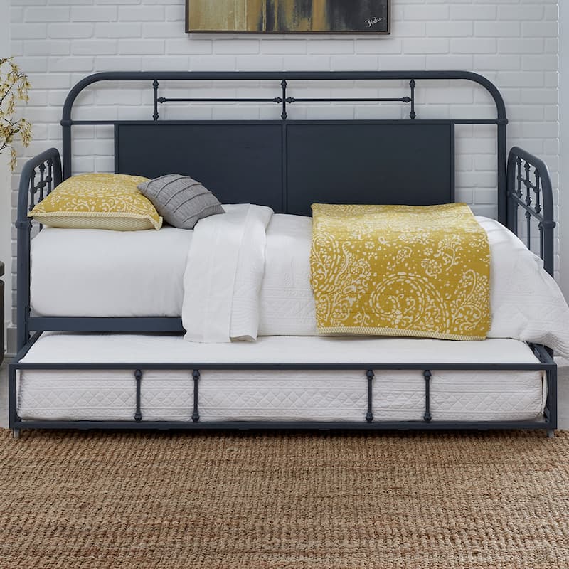 Vintage Series Distressed Metal Twin Metal Trundle - Navy