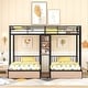 preview thumbnail 20 of 30, Triple Bunk Bed with Drawers, Desks and Shelves, White