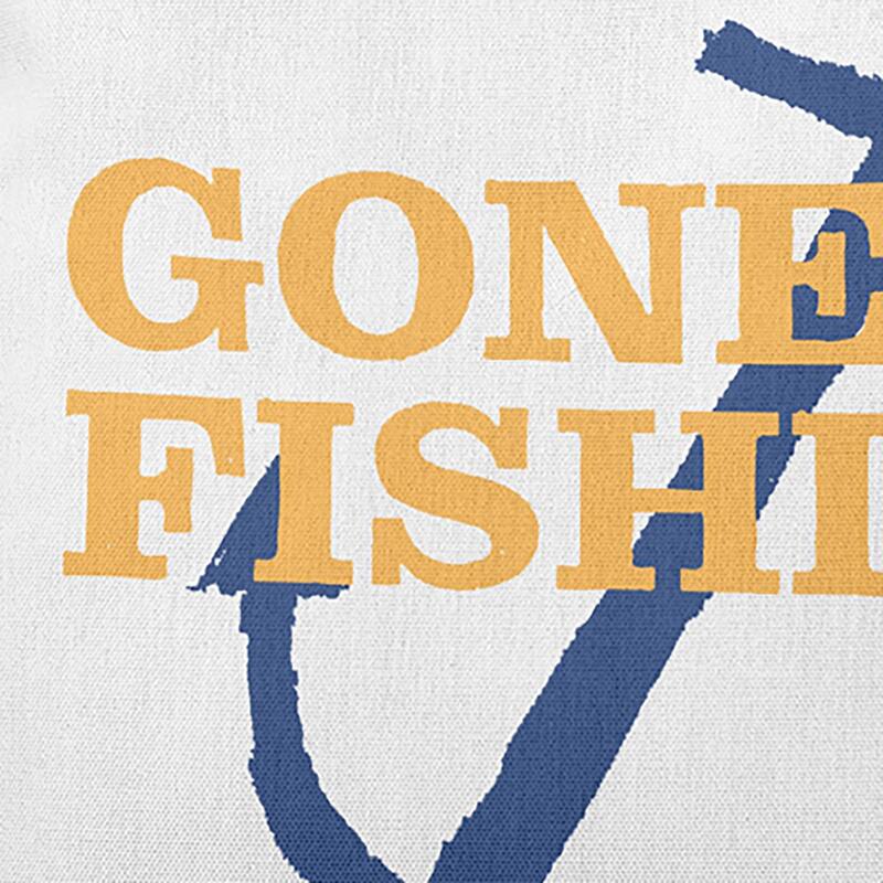 Gone Fishing Polyester Indoor Pillow