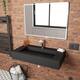 Pyramid Solid Surface Wall-Mounted Bathroom Sink