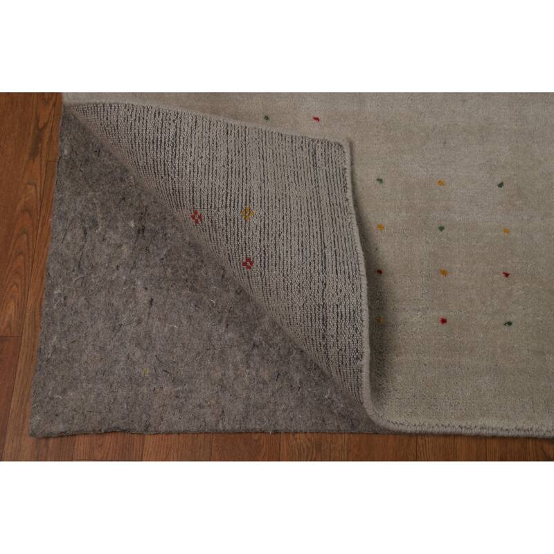 Tribal Gabbeh Oriental Area Rug Handmade Silk Carpet - 9'4" x 11'9"