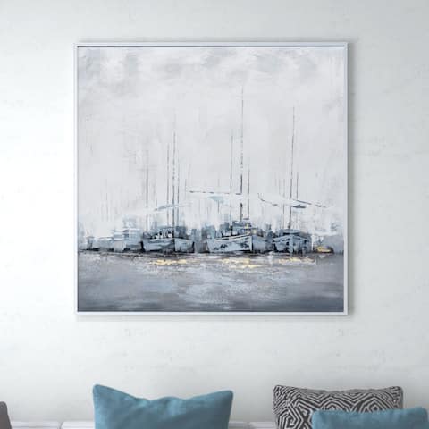 Clipper Coterie, Hand Painted Framed Canvas