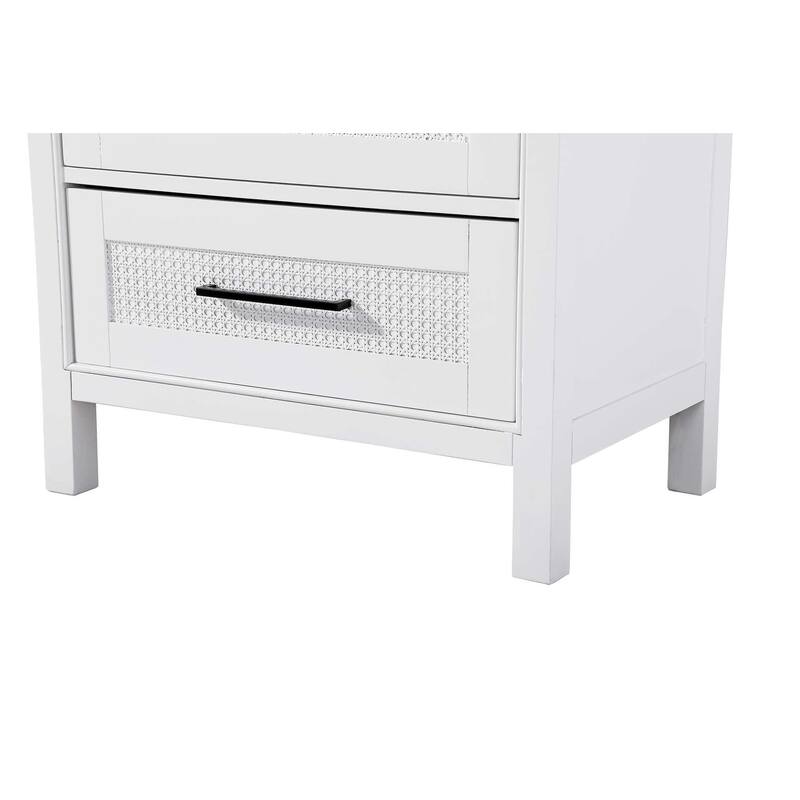 Winslow 16-28 Inch Bath Storage Glass Cabinet