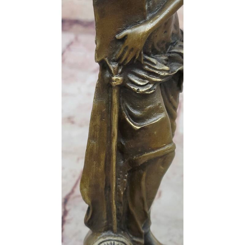 Classical Bronze Lady Sculpture – Elegant Woman Figurine On Marble Base
