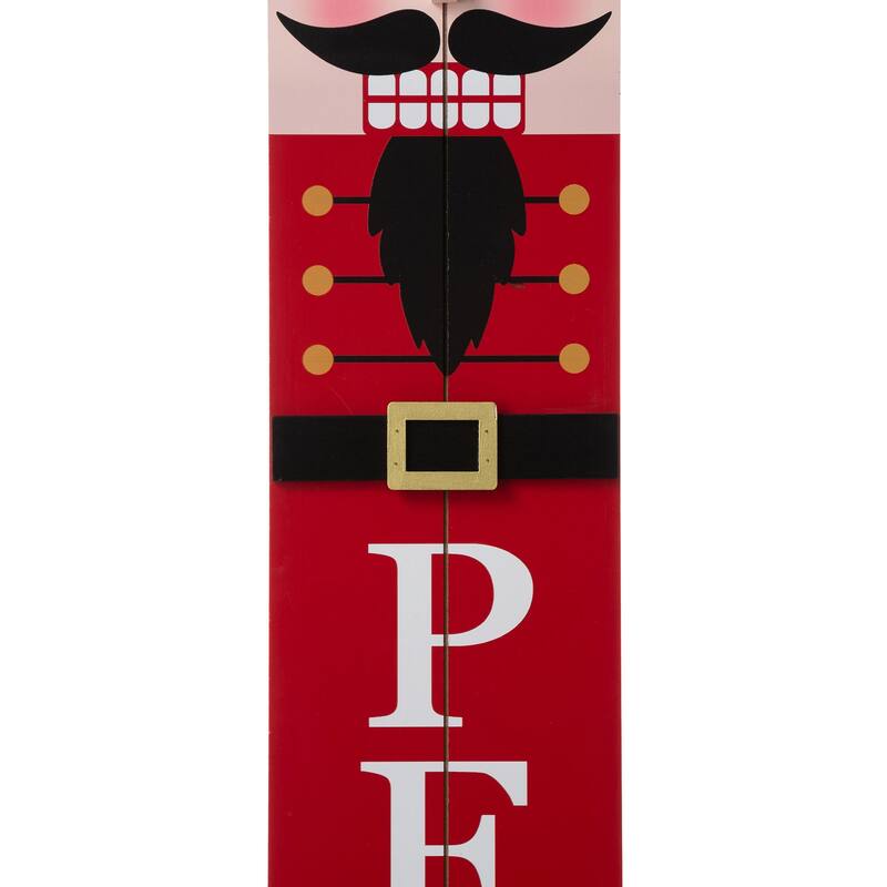 Glitzhome Christmas Wooden 42-inch Santa / Snowman Porch Sign