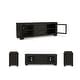 preview thumbnail 5 of 14, Signature Design by Ashley Galliden Black 80" TV Stand for TVs up to 92" - 79.5" W x 20" D x 28.13" H