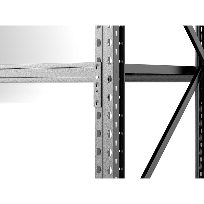 3-Tier Heavy Duty Black Metal Storage Rack with Adjustable Shelves for Commercial Garage Use - 67”L x 19.70”W x 63”H