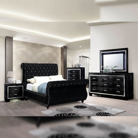 Kai 5 Pc. Queen Bedroom Set w/ Chest in Black