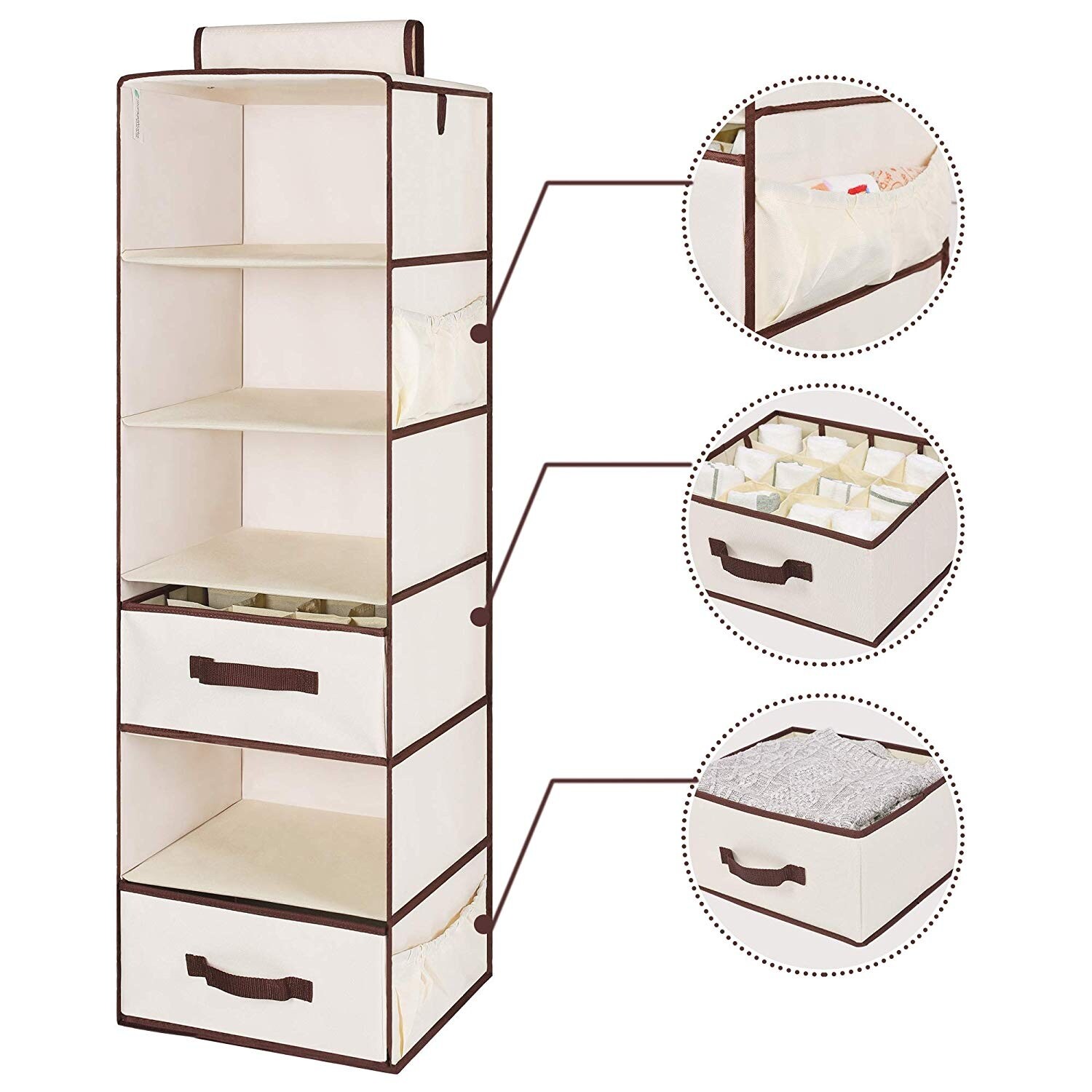 Shop Storageworks 6 Shelf Hanging Closet Organizers With 1 Drawer