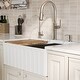 preview thumbnail 13 of 18, Karran 30" Single Bowl Workstation Fireclay Kitchen Sink with Reversible Fluted Apron Front