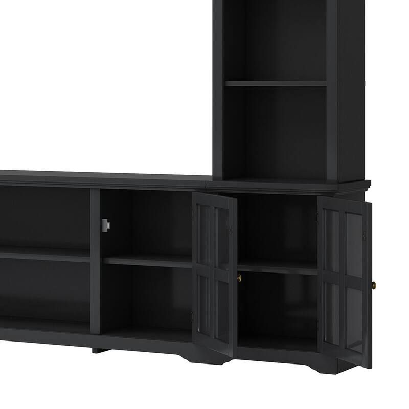 Modern Minimalist Entertainment Wall Unit Sets with TV Stand for TVs Up to 70"/75''