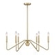 preview thumbnail 1 of 6, Kennedy 29.75" Wide 6-Light Chandelier Brushed Champagne Bronze with No Shade