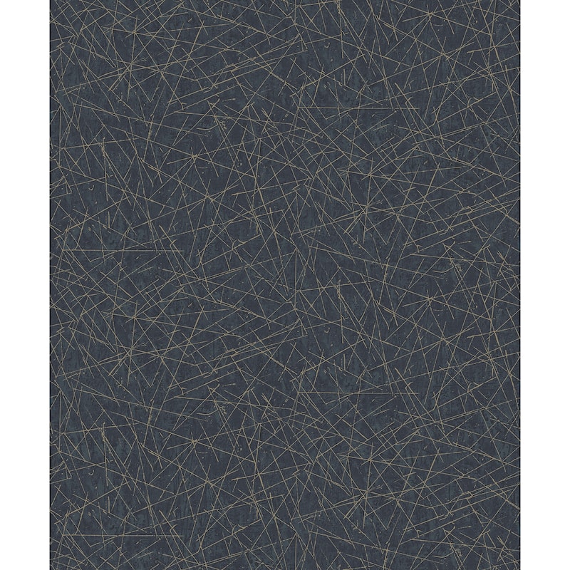 A-Street Prints Bulan Dark Blue Abstract Lines Wallpaper