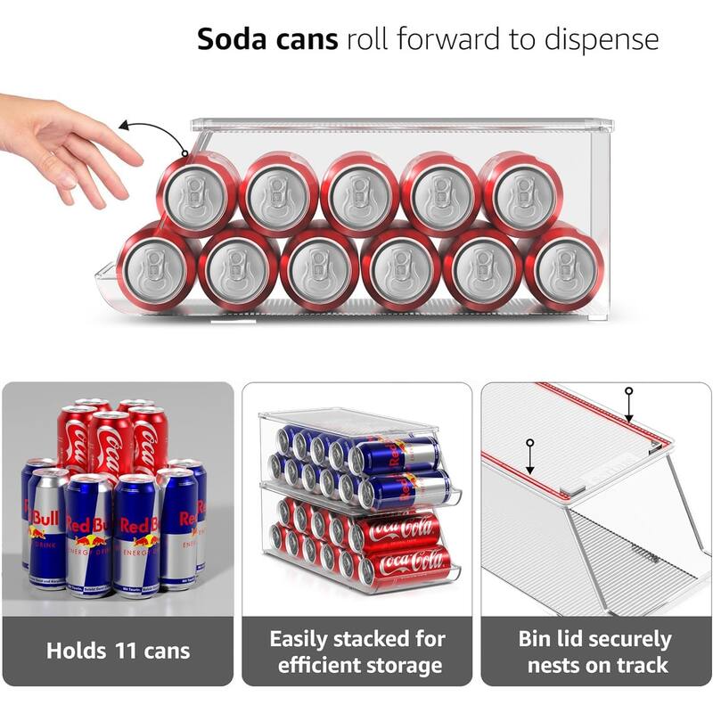 Sorbus Skinny Soda Can Organizer Set of 2