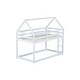 preview thumbnail 11 of 16, Low Height Design Twin over Twin Floor Bunk Bed Kids Bed with Ladder,Guardrails