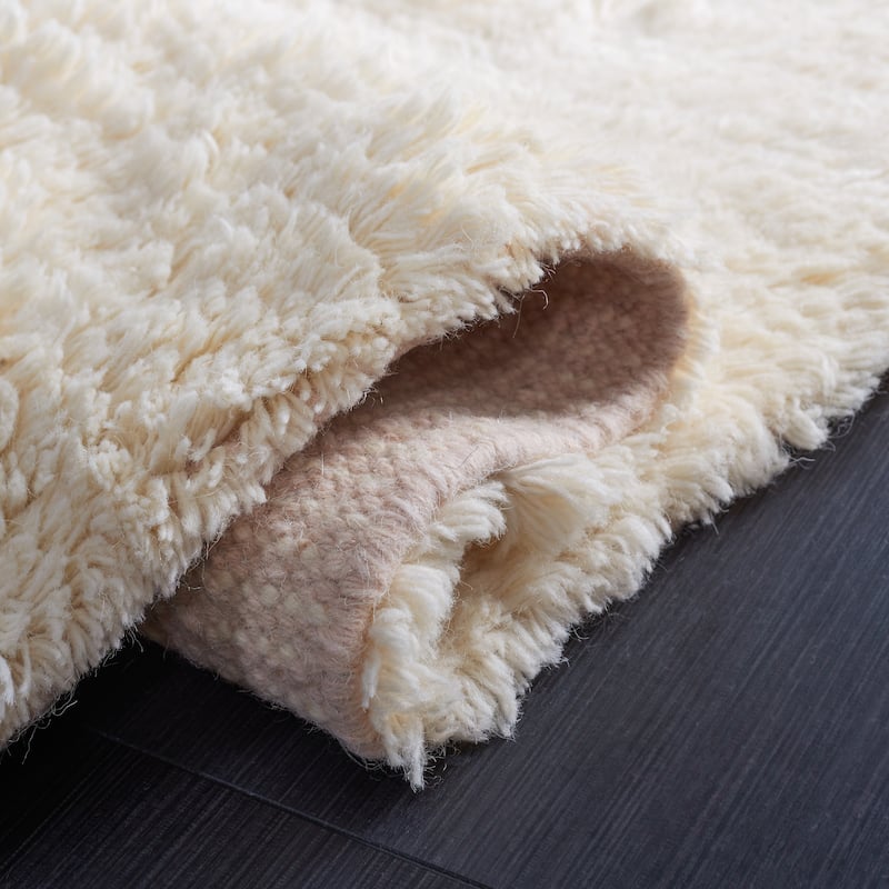 SAFAVIEH Handmade Casablanca Shag Ishild Mid-Century Modern Wool Rug