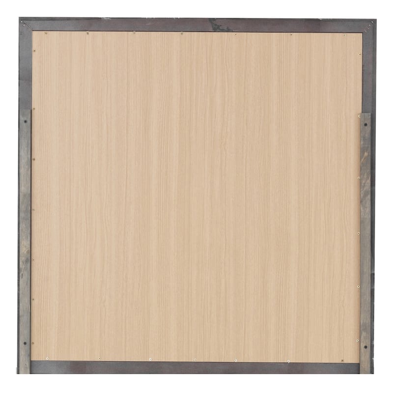 Wooden Square Framed Dresser Wall Mirror - 36" - Silver