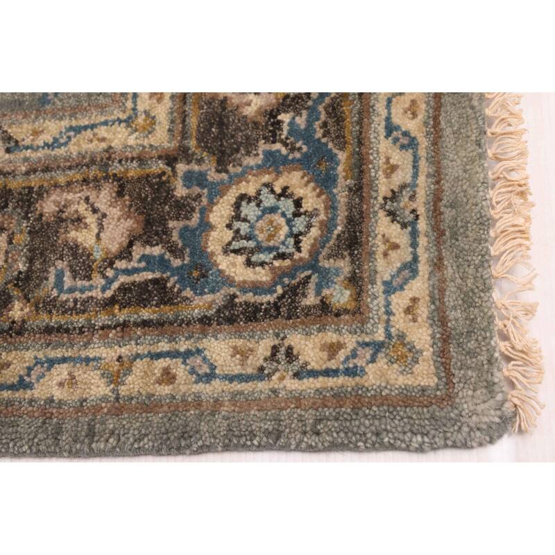 ECARPETGALLERY Hand-knotted Finest Agra Jaipur Teal Wool Rug - 5'3 x 8'4