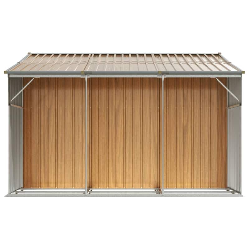 vidaXL Garden Shed Metal Outdoor Storage Tool Shed House Galvanized Steel