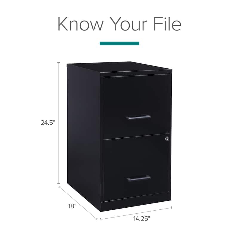 Space Solutions Black 2-drawer Metal File Cabinet