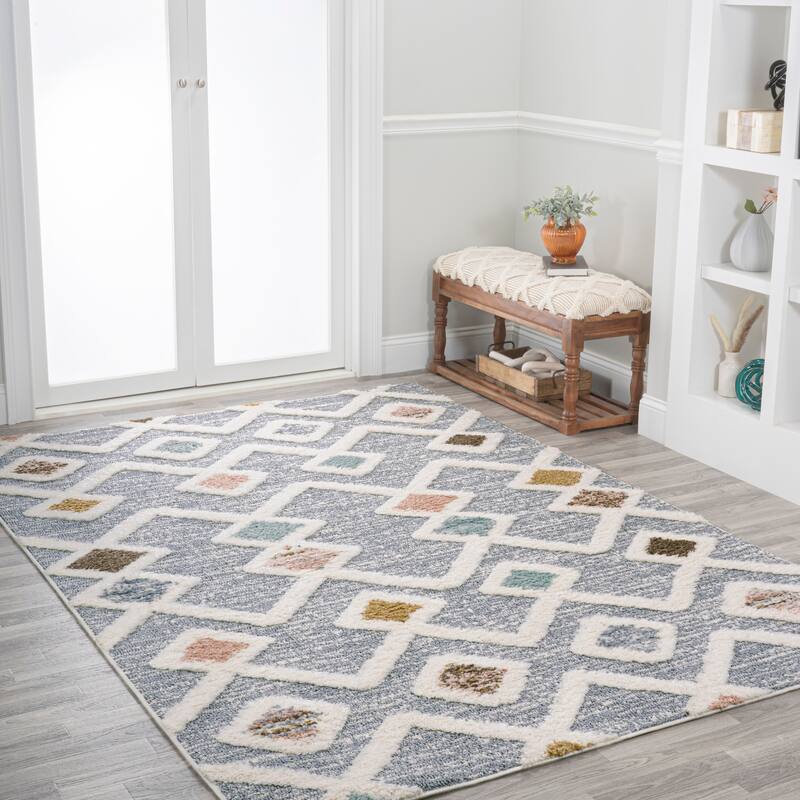 JONATHAN Y Pia Tropical Leaves Area Rug