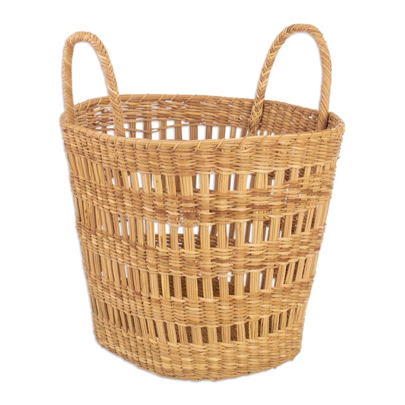 Novica Handmade Woven Treasure Natural Fiber Basket