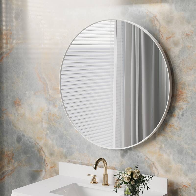 Modern Bathroom Wall Mounted Anodized Aluminum Framed Wall Vanity Mirror