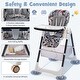 preview thumbnail 24 of 36, Babyjoy Folding High Chair Convertible Height Adjustable Baby Feeding - See Details