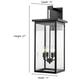 Millennium Lighting Barkeley 27" - 4 Light Outdoor Wall Sconce with Clear Glass Shades