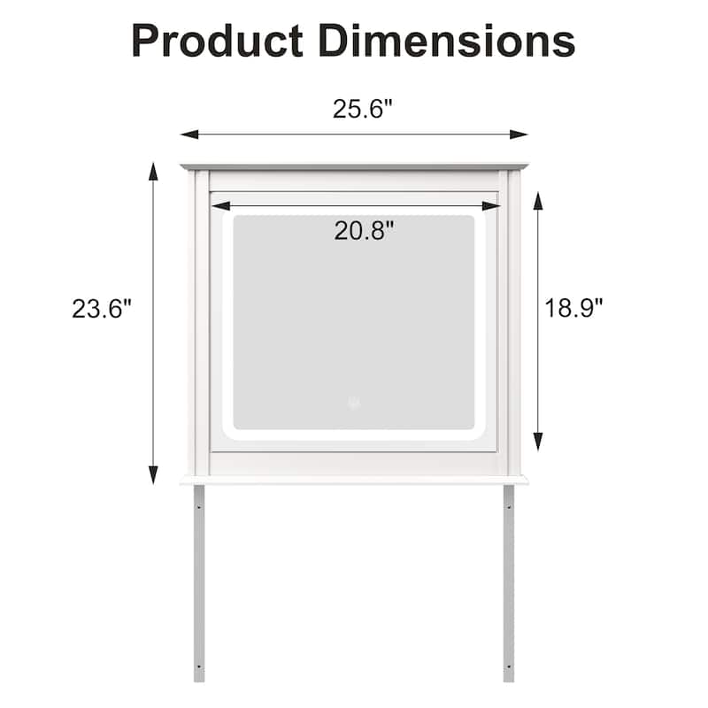 Smart LED Vanity Mirror with 3-Color Light
