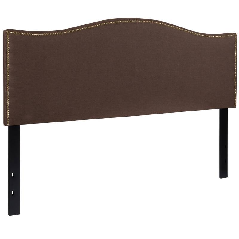 Arched Upholstered Headboard with Nailhead Trim