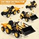 preview thumbnail 2 of 26, 3 in 1 12V Kids Ride on Tractor, Ride on Bulldozer with Detachable Trailer