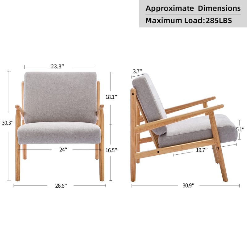 Spindle Back Wooden Frame Fabric Lounge Armchair