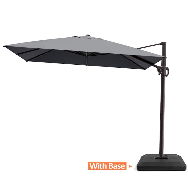 Pellebant 9 FT x 11 FT Outdoor Cantilever-Offset Umbrella with Premium Base Stand