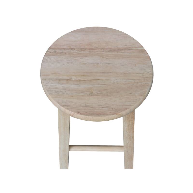 International Concepts Unfinished Round Top Stool