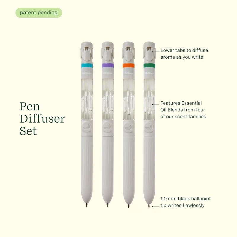 Lifelines Pen Diffuser Set - 4-pack with Assorted Essential Oil Blends