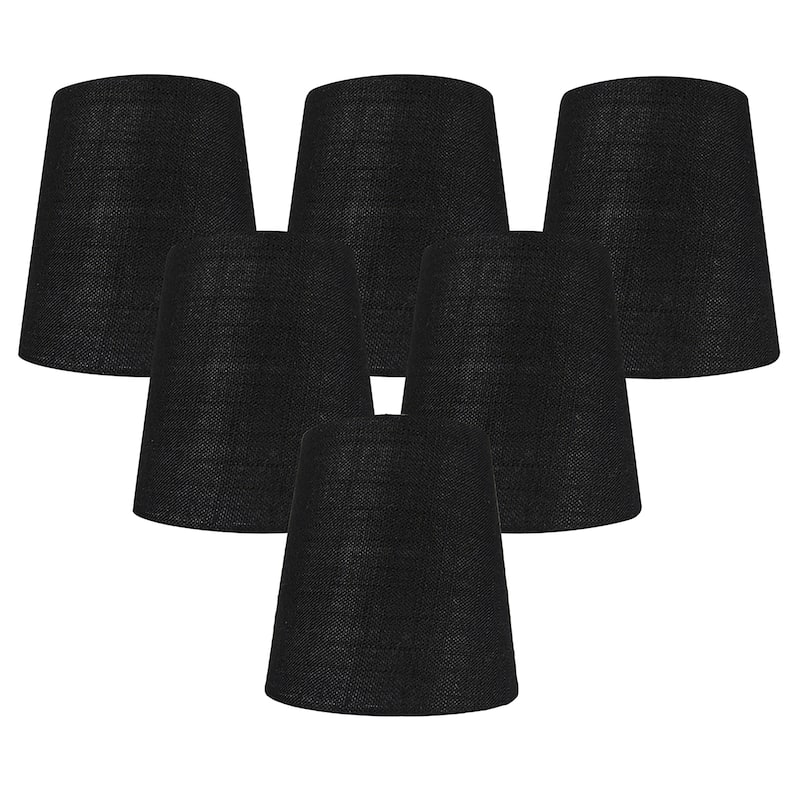 Meriville Linen Clip On Chandelier Lamp Shades, 3.5-inch by 4.5-inch by 4.5-inch