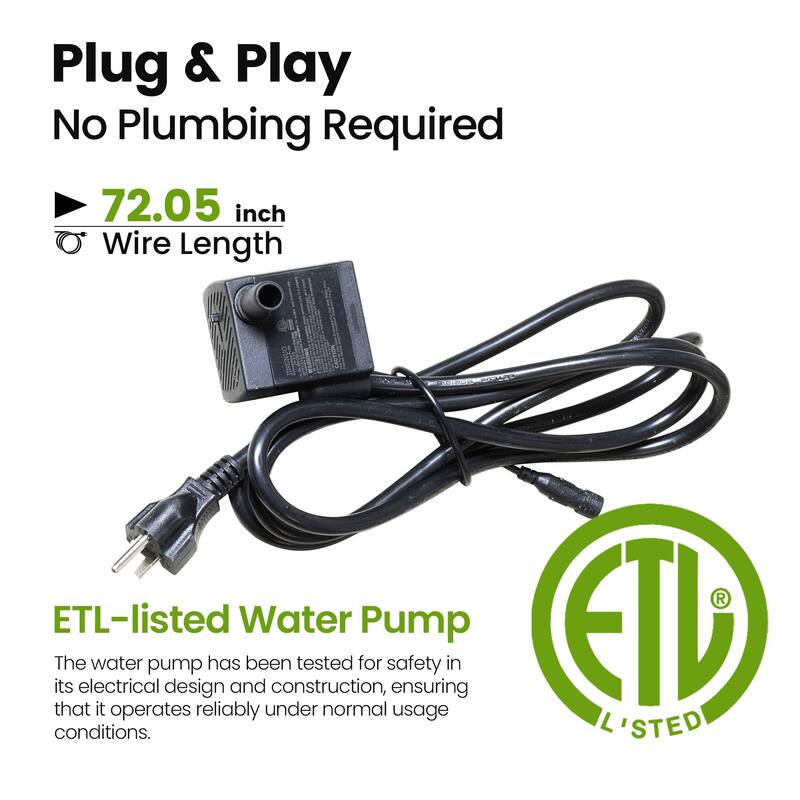 Vbal Hand Crafted Light Brown Resin Tiki Head Fountain Weather Resistant