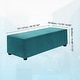preview thumbnail 15 of 55, Stretch Foot Stool Cover Rectangular Square Foot Stool Slipcover Blue - 39.76"-50"