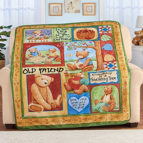 Teddy Bear Fleece Throw Blanket by Teresa Kogut Bed Bath