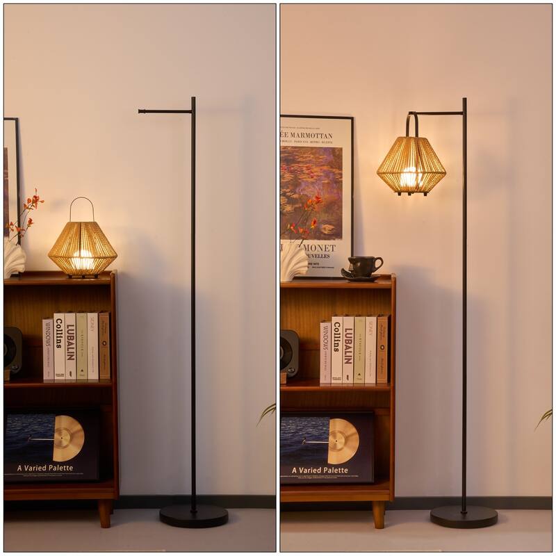 2-in-1 Portable Lantern & Floor Lamp for Indoors & Outdoors