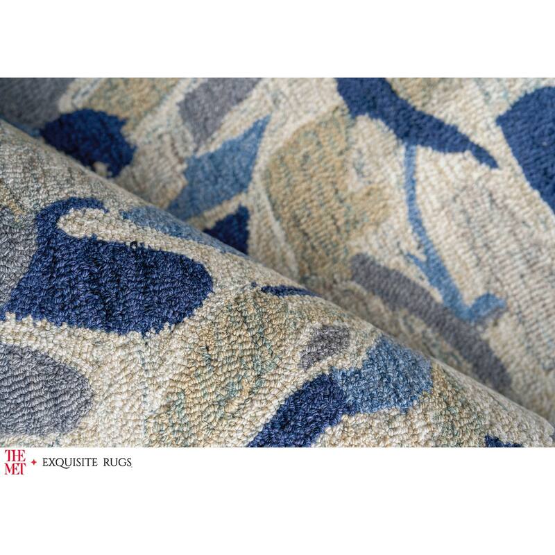 The Met X Exquisite Rugs Botanica Navy/Ivory/Multi Area Rug