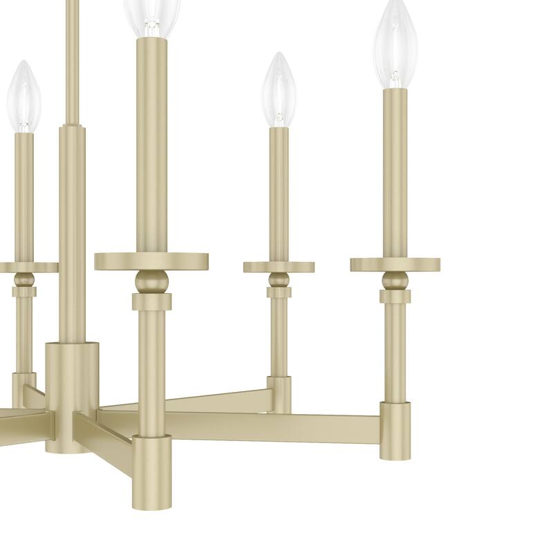 Hunter Briargrove Candle Chandelier - Entry, Dining Room - Glam, Transitional, Modern