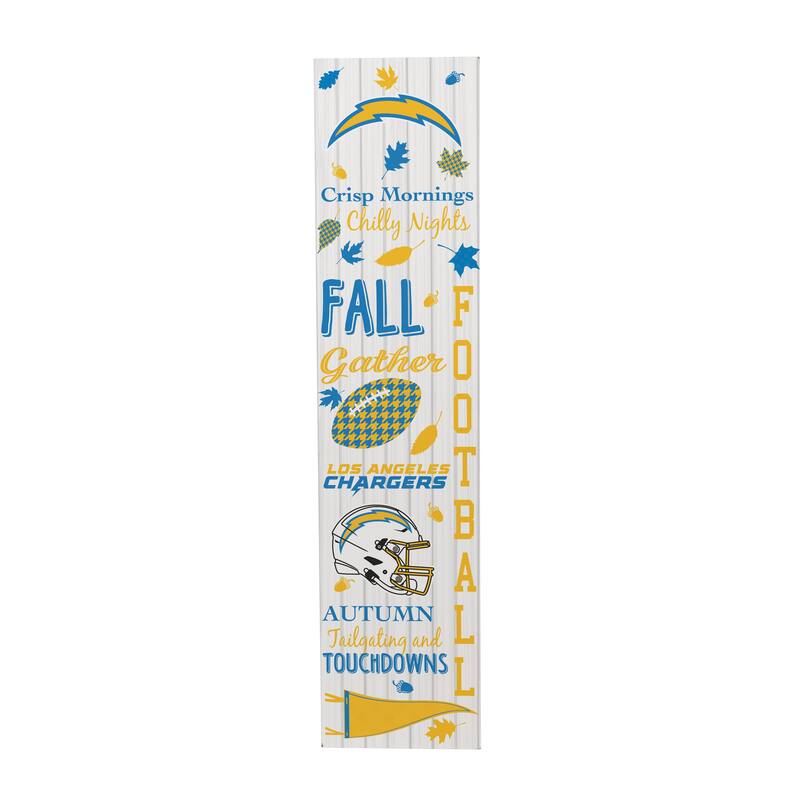 47" Double Sided Seasonal Porch Leaner, Los Angeles Chargers - 47" x 11.25"