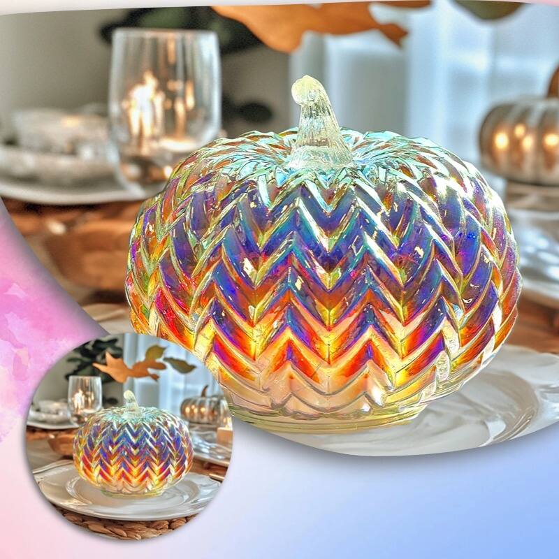 Mercury Glass Pumpkin Lights with Timer – Fall Halloween Table Decorations for Home & Thanksgiving Decor