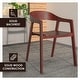 preview thumbnail 3 of 53, Rivo Mid-Century Modern Solid Oak Wood Accent Dining Chair with Open Back for Dining Room, Living Room and Kitchen