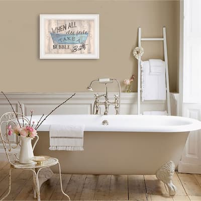 TrendyDecor4U Contemporary "Bathroom Humor" Framed Print Wall Art by Debbie DeWitt